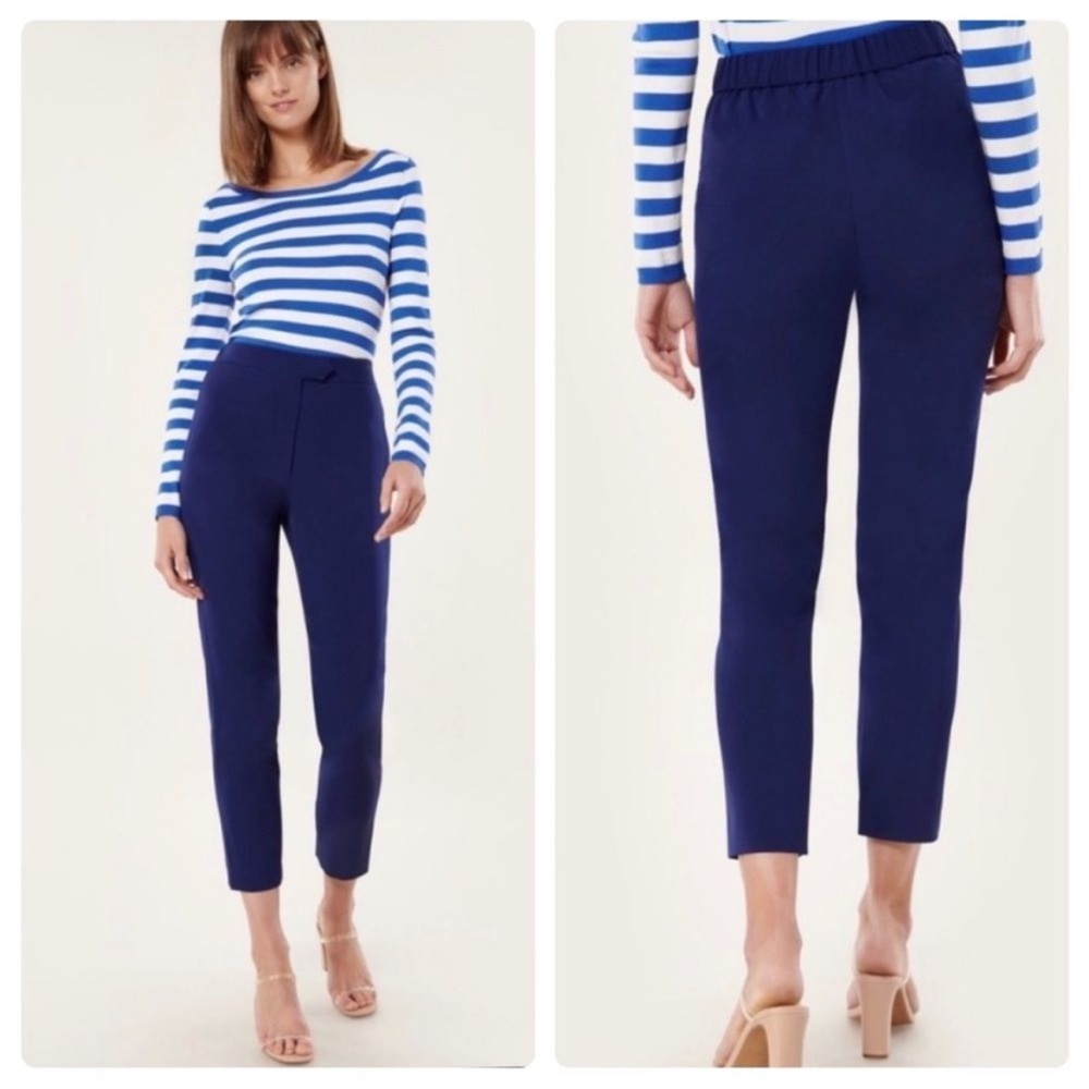 Milly NWT Navy Cady Kristen Elastic Pants size 2